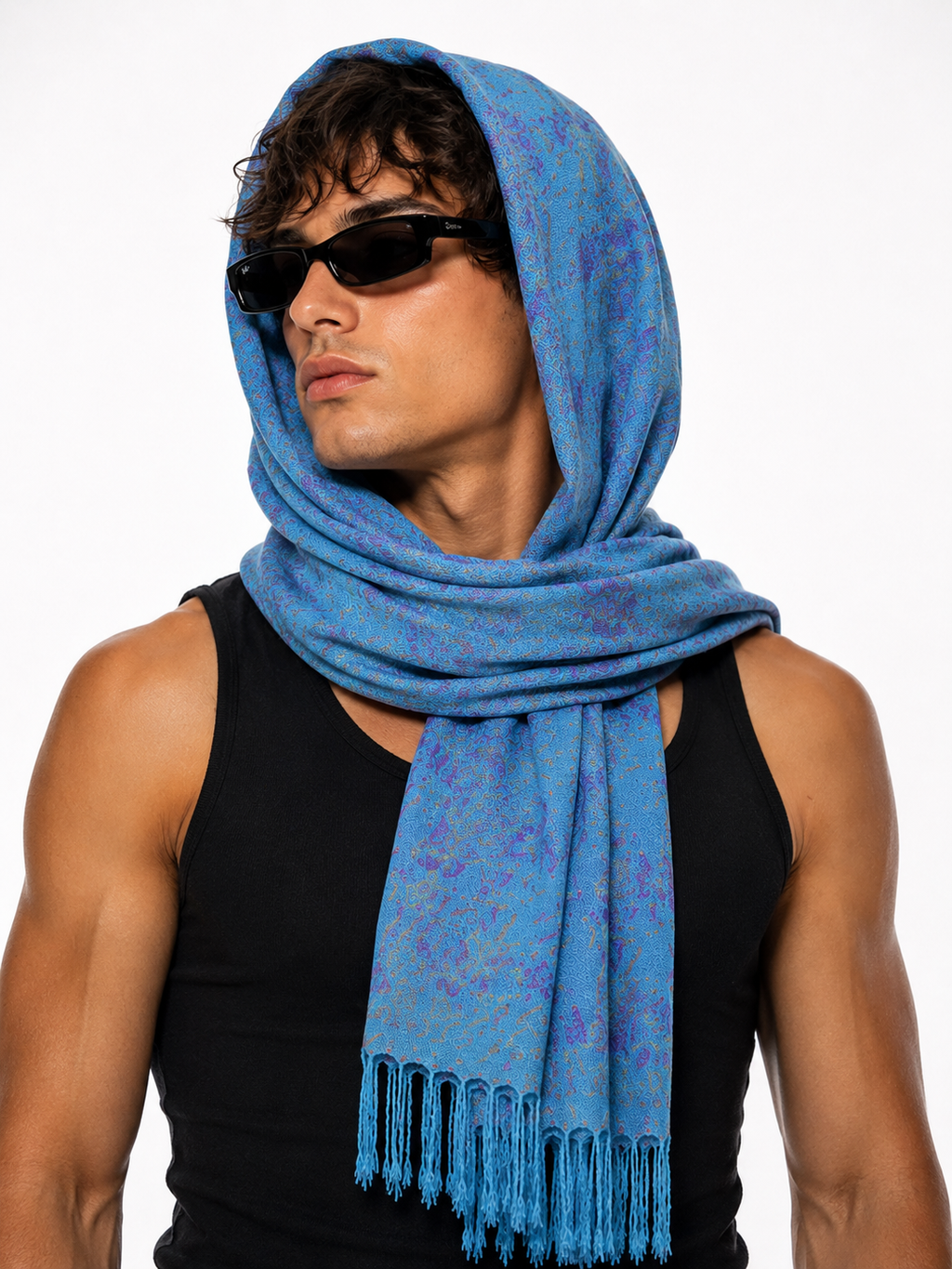 Glacier Paisley Pashmina