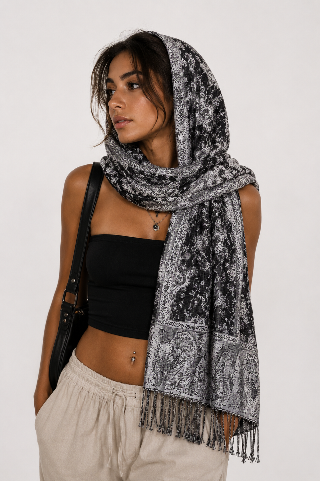 Phantom Paisley Pashmina