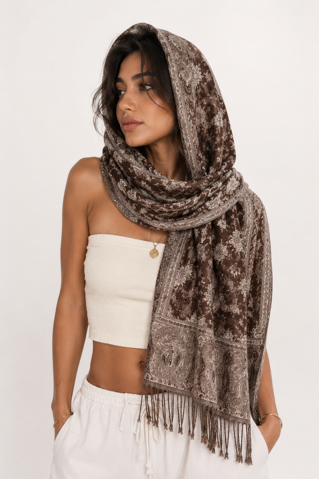Aura Paisley Pashmina