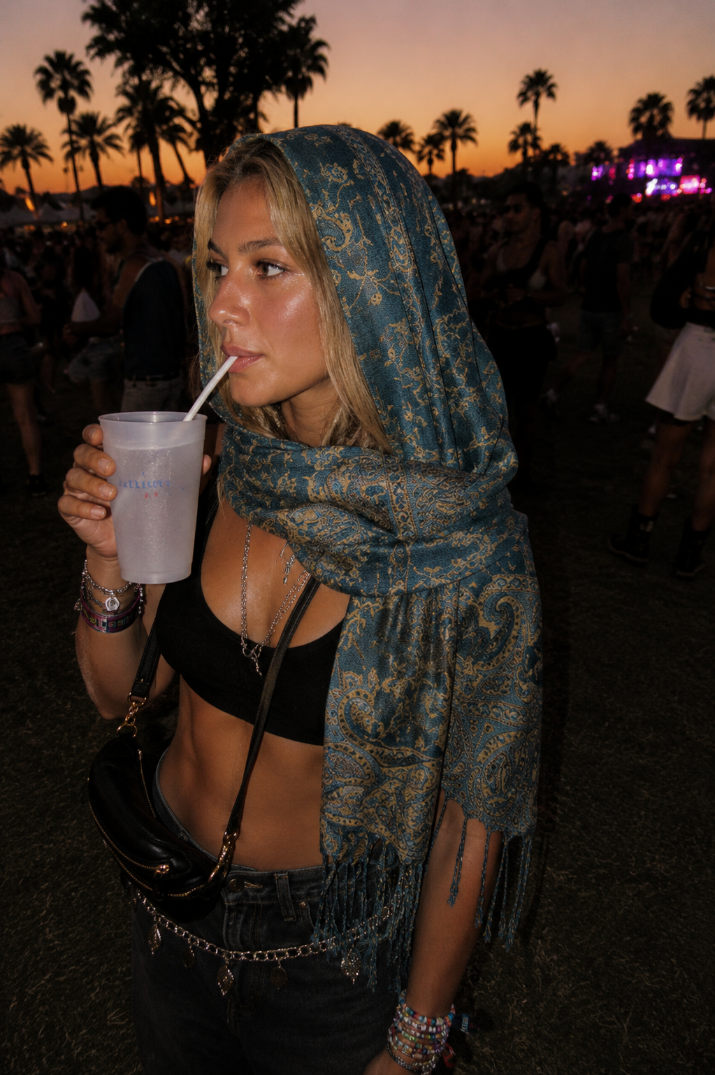Lagoon Paisley Pashmina